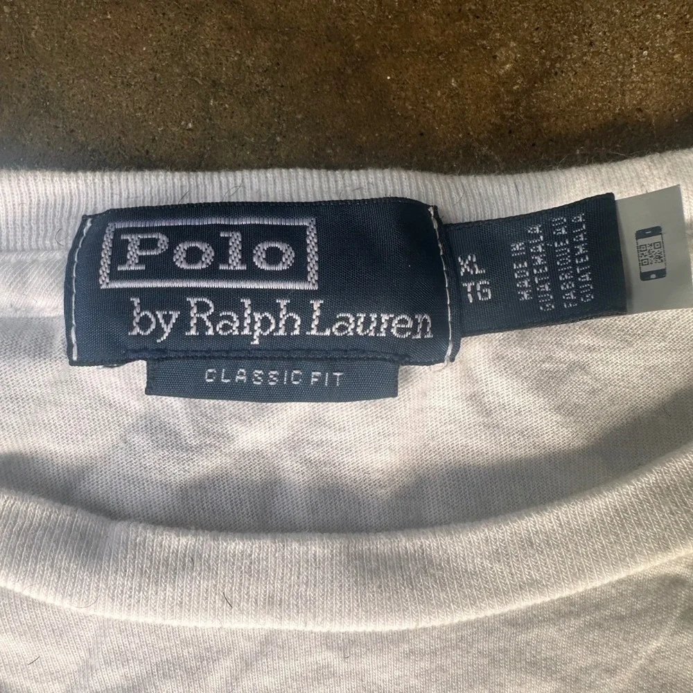 Polo Ralph Lauren T-Shirt Mens XL White Good American Flag Graphic Classic Fit